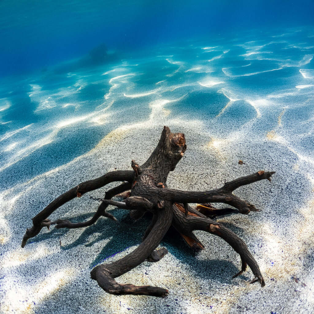 Textures minérales et organiques, comme un écho des abysses.