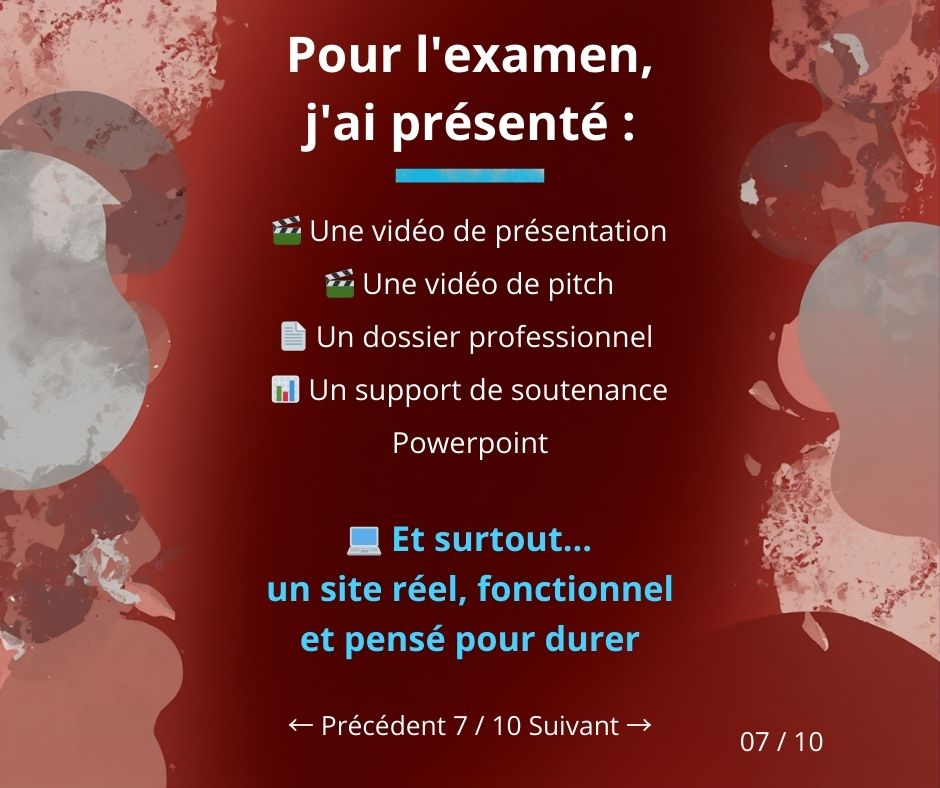 Présentation du dossier d'examen